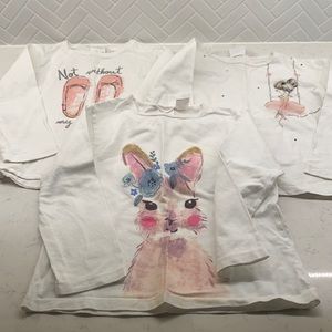 Zara girls 4-5 year long sleeve tops